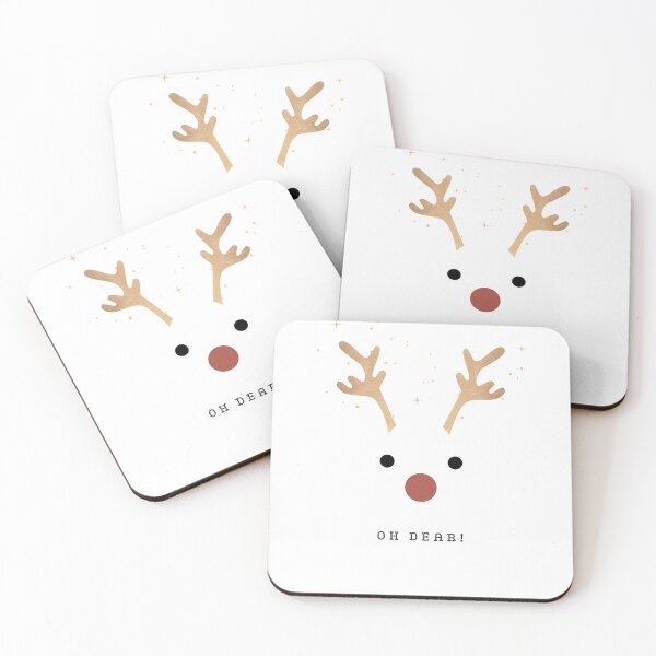 Item preview, Minimalist Reindeer Christmas Design - Oh Dear! - White designed and sold by danfreeze.