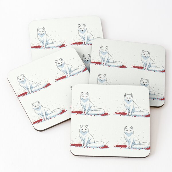 Item preview, Advent Day 3: Arctic Fox and Cranberries designed and sold by MIIKE DESIGN.