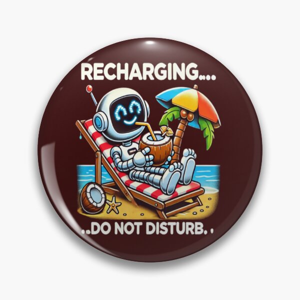Item preview, Robot Relaxing with Coconut on the Beach designed and sold by ibobo4656.