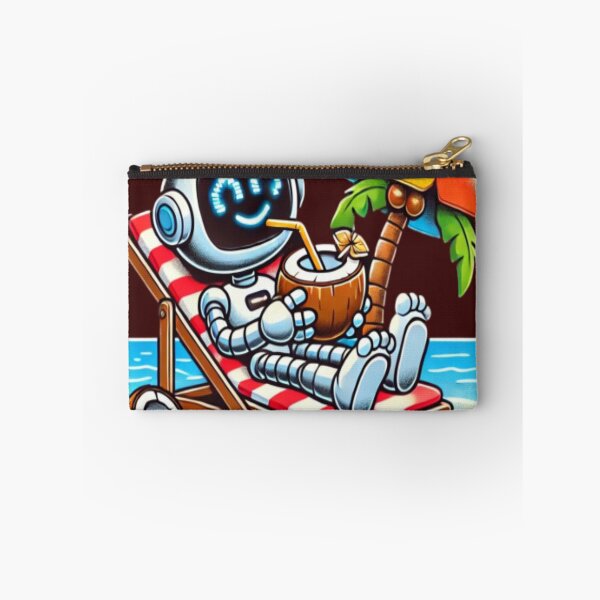 Item preview, Robot Relaxing with Coconut on the Beach designed and sold by ibobo4656.