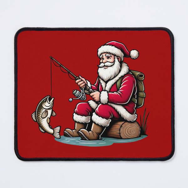 Item preview, Fishing Santa Claus at Christmas - caught a fish designed and sold by messy-nessie.