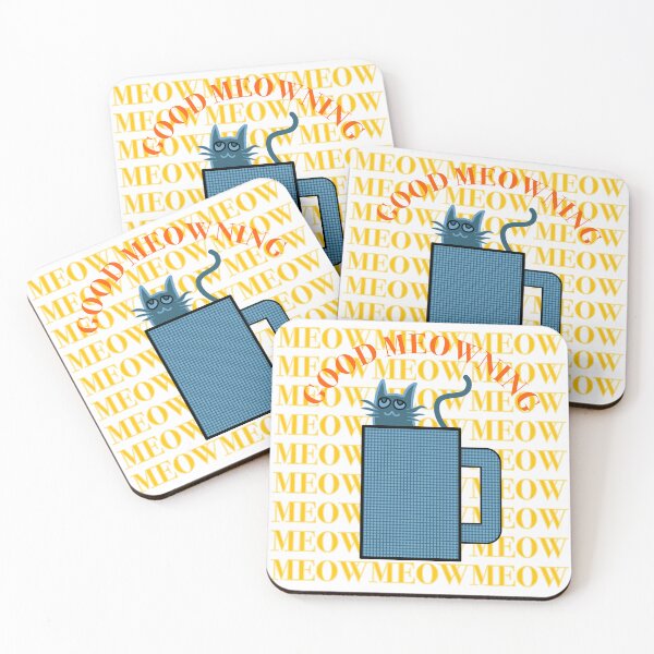 Item preview, Meow Meow Good Meowning designed and sold by chowlet.