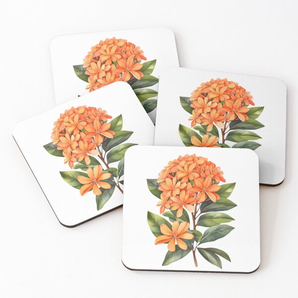 Item preview, Orange Ixora designed and sold by HOMETOWN86.