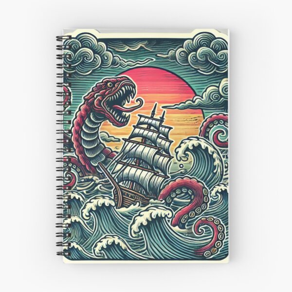 Artikelvorschau, Krakenangriff auf stürmischer See entworfen und verkauft von AnchorInkDesign.