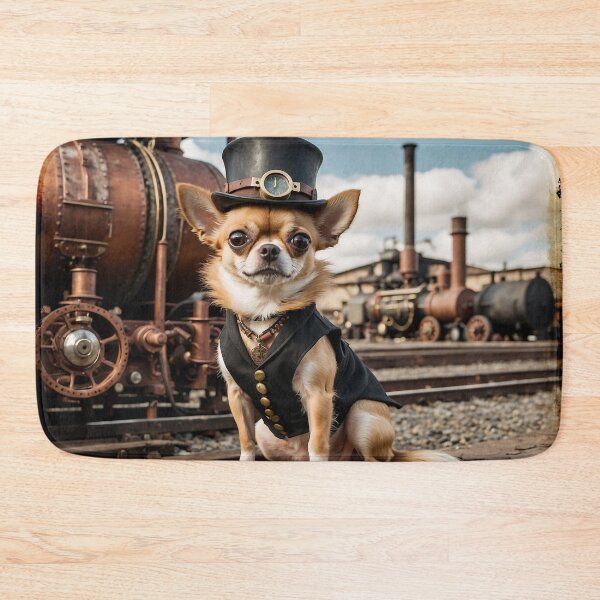 Item preview, Steampunk Chihuahua and Train  designed and sold by Skye Ryan-Evans.