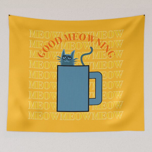 Item preview, Meow Meow Good Meowning designed and sold by chowlet.