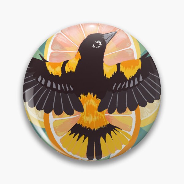 Item preview, Oriole Flying Over Citrus designed and sold by shrub-jay.