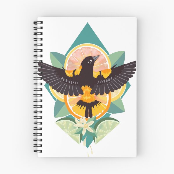 Item preview, Oriole Flying Over Citrus designed and sold by shrub-jay.