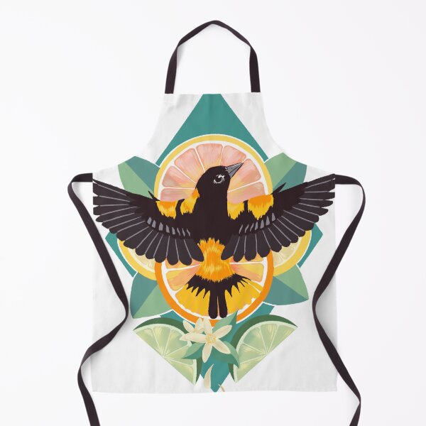 Item preview, Oriole Flying Over Citrus designed and sold by shrub-jay.