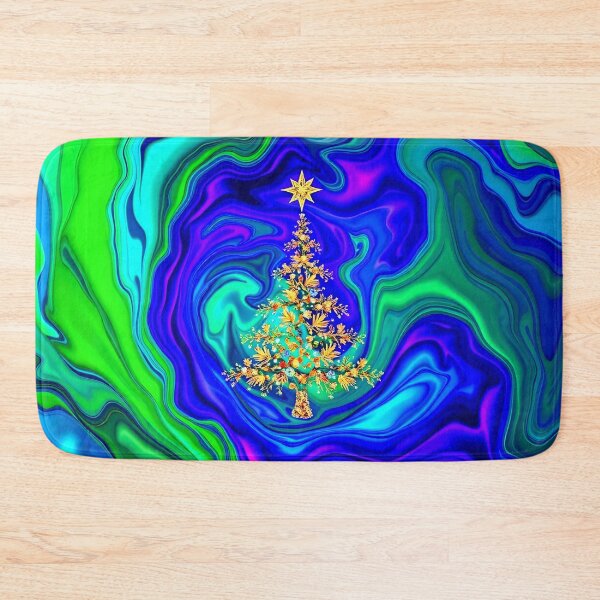 Item preview, Festive Fluid Art: Golden Christmas Tree Design designed and sold by AussieMuma.