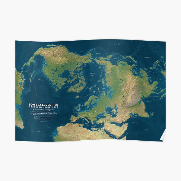 Northern Hemisphere Sea Level Rise Poster