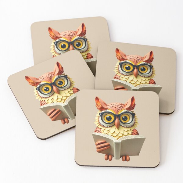 Item preview, Clay Owl with Glasses Reading a Book designed and sold by ChrisButler.