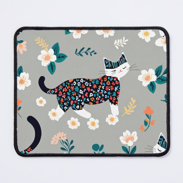 Item preview, Cat and flowers designed and sold by KiraChie.