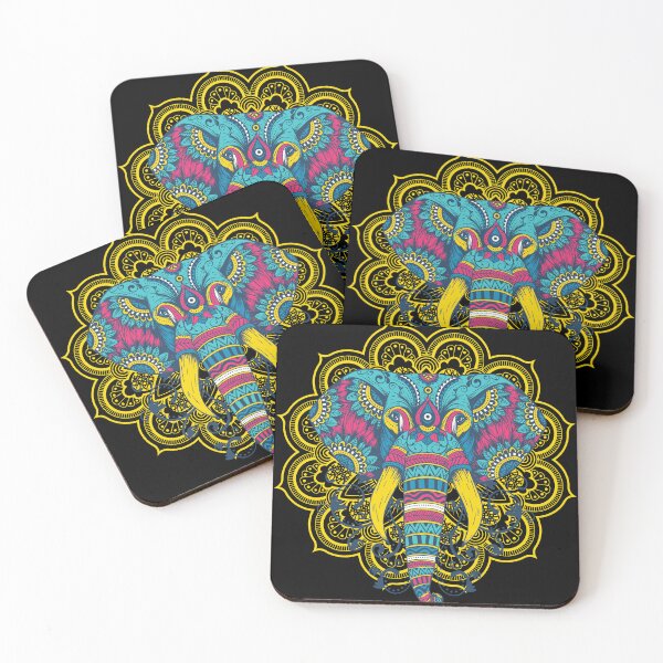 Item preview, Elephant with Mandala Ornaments designed and sold by TurtleDojo.