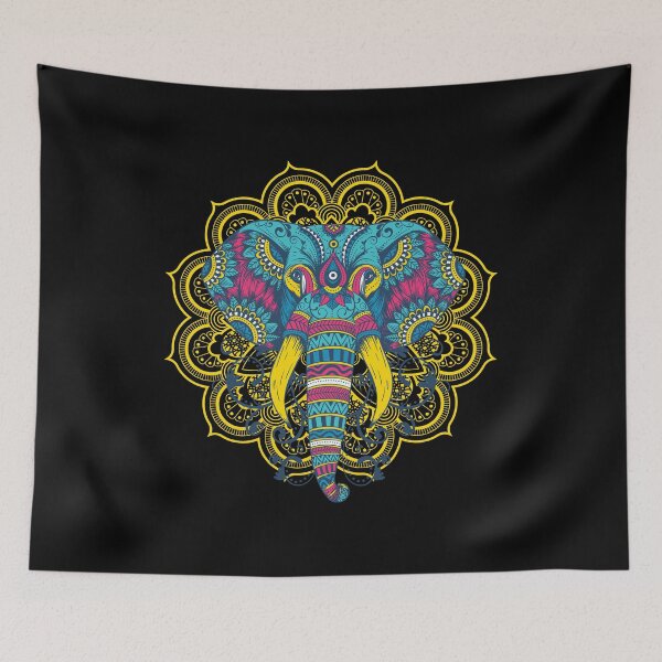 Item preview, Elephant with Mandala Ornaments designed and sold by TurtleDojo.