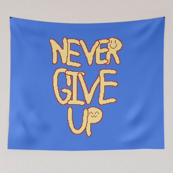 Item preview, Never Give Up Pixels designed and sold by chowlet.