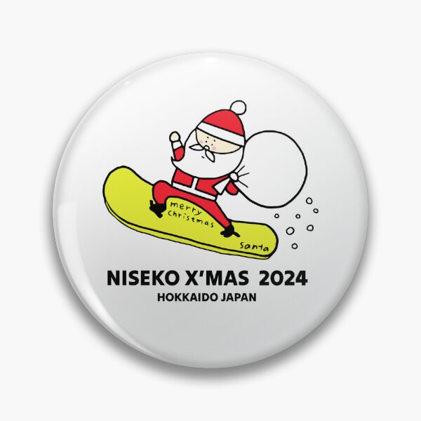 Item preview, X'mas Niseko Santa 2024 ニセコ Snowboarding Decal 01 | Japan Hokkaido Christmas | Japow Powder Snow designed and sold by PawaPotto.