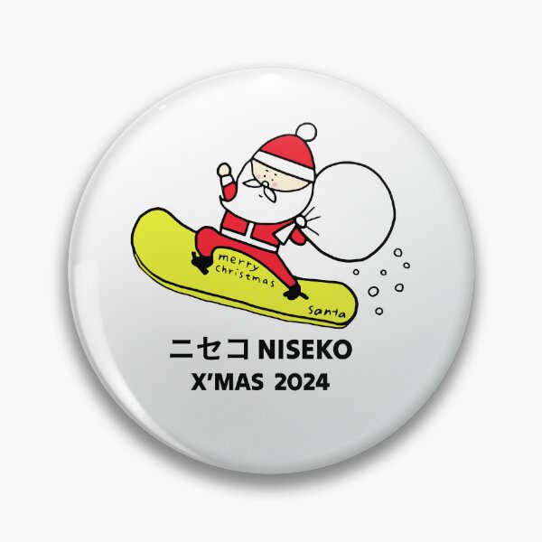 Item preview, X'mas Niseko Santa 2024 ニセコ Snowboarding Decal 02 | Japan Hokkaido Christmas | Japow Powder Snow designed and sold by PawaPotto.