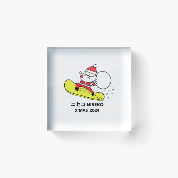Item preview, X'mas Niseko Santa 2024 ニセコ Snowboarding Decal 02 | Japan Hokkaido Christmas | Japow Powder Snow designed and sold by PawaPotto.