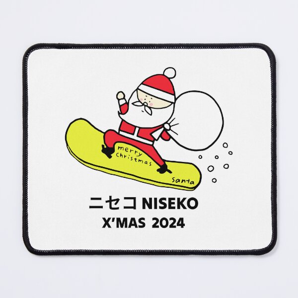 Item preview, X'mas Niseko Santa 2024 ニセコ Snowboarding Decal 02 | Japan Hokkaido Christmas | Japow Powder Snow designed and sold by PawaPotto.