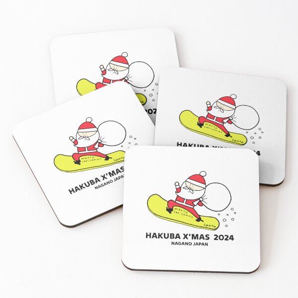 Item preview, X'mas Hakuba Santa 2024 白馬 Snowboarding Decal 01 | Japan Nagano Christmas | Japow Powder Snow Hokkaido Niseko designed and sold by PawaPotto.