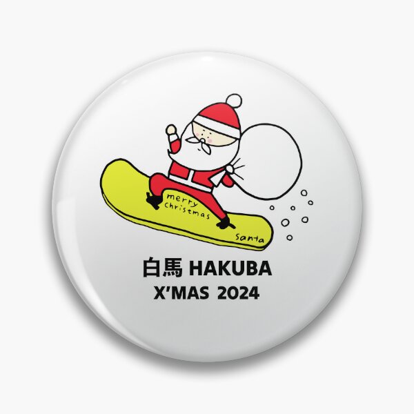 Item preview, X'mas Hakuba Santa 2024 白馬 Snowboarding Decal 02 | Japan Nagano Christmas | Japow Powder Snow Hokkaido Niseko designed and sold by PawaPotto.