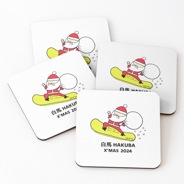 Item preview, X'mas Hakuba Santa 2024 白馬 Snowboarding Decal 02 | Japan Nagano Christmas | Japow Powder Snow Hokkaido Niseko designed and sold by PawaPotto.