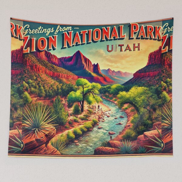 Item preview, Greetings from Zion National Park designed and sold by Meta2Physical.
