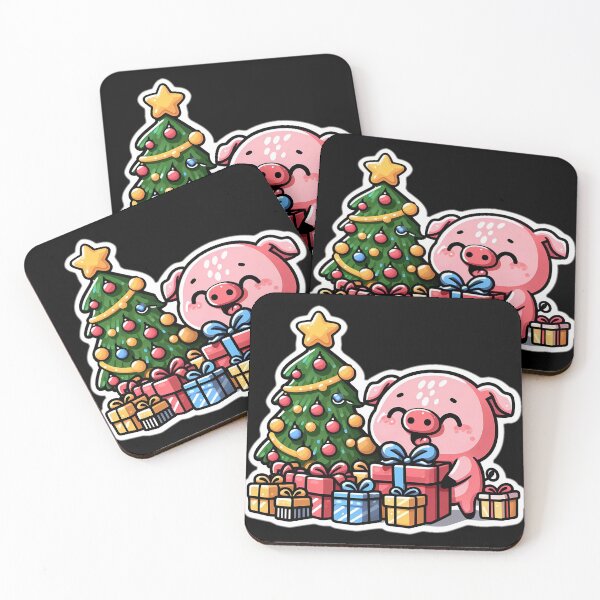 Item preview, Pig Xmas Merry Christmas with animals 05 designed and sold by DLChristmasgift.