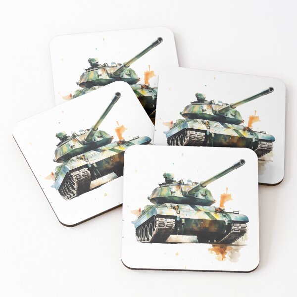 Item preview, Pinturas de acuarela de tanques designed and sold by Happy Shop.