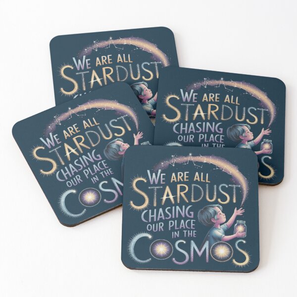 Item preview, We Are All Stardust - Cosmic Inspirational Typography Design designed and sold by pnidesign.