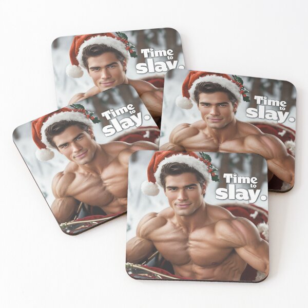 Item preview, Time To Slay! Muscle Santa Daddy Christmas Pride Graphic Design designed and sold by ItsAKinkThing.