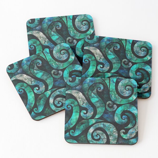 Item preview, New Zealand Māori Paua Pattern Koru Design 244 designed and sold by GrinGalore.