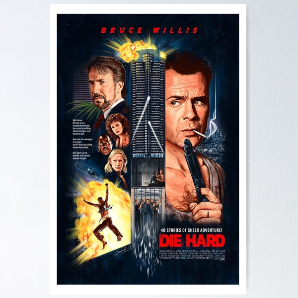 Item preview, Die Hard Vintage Poster designed and sold by martirush.