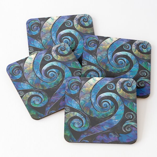 Item preview, New Zealand Māori Paua Pattern Koru Design 245 designed and sold by GrinGalore.