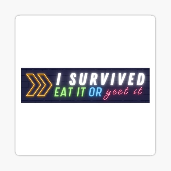 Aperçu de l'œuvre Autocollant Smosh : J'ai survécu à Eat It Or Yeet It créée et vendue par kittenmittons.