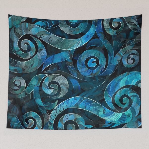Item preview, New Zealand Māori Paua Pattern Koru Design 246 designed and sold by GrinGalore.