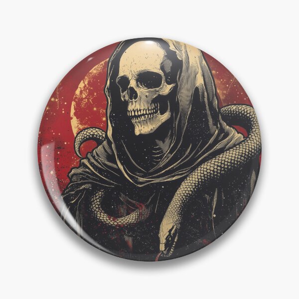 Item preview, Grim Reaper with Serpent - Dark Gothic Art Design designed and sold by wahyuart21.