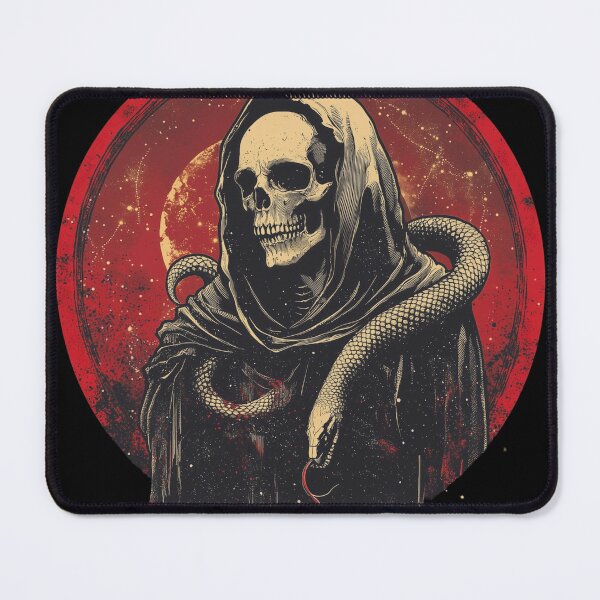 Item preview, Grim Reaper with Serpent - Dark Gothic Art Design designed and sold by wahyuart21.