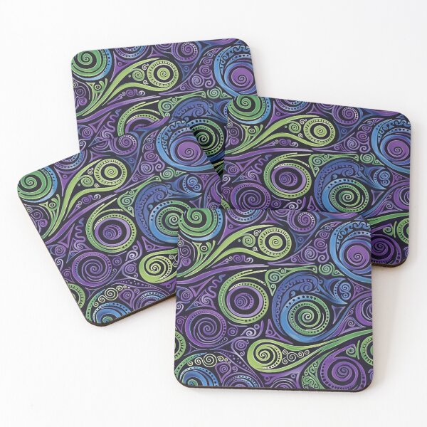 Item preview, New Zealand Māori Paua Pattern Koru Design 248 designed and sold by GrinGalore.