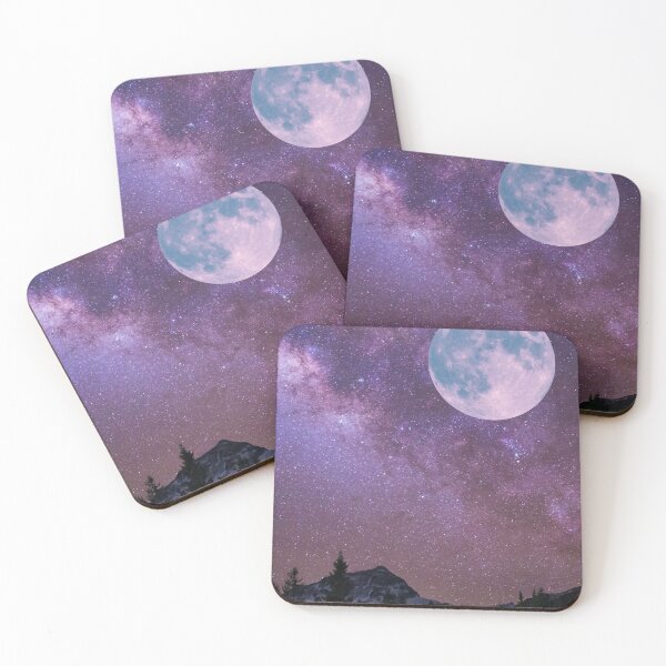 Item preview, big moon and mountain designed and sold by berwies-artwork.