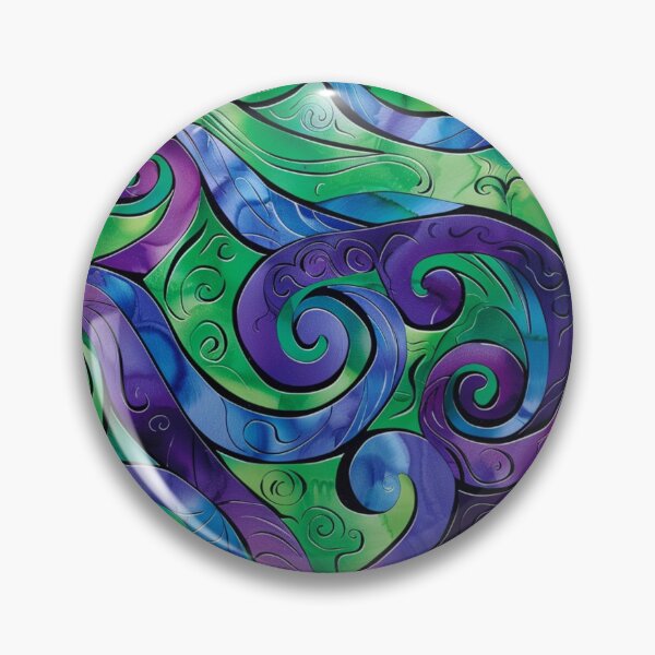Item preview, New Zealand Māori Paua Pattern Koru Design 249 designed and sold by GrinGalore.