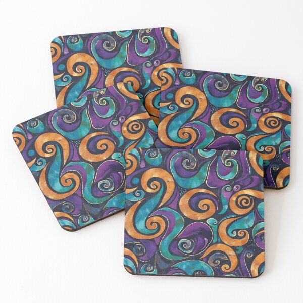 Item preview, New Zealand Māori Paua Pattern Koru Design 252 designed and sold by GrinGalore.