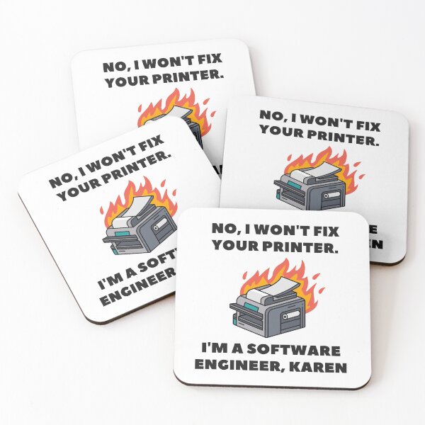 Item preview, No, I Won't Fix Your Printer Karen designed and sold by Code  Monkeys.