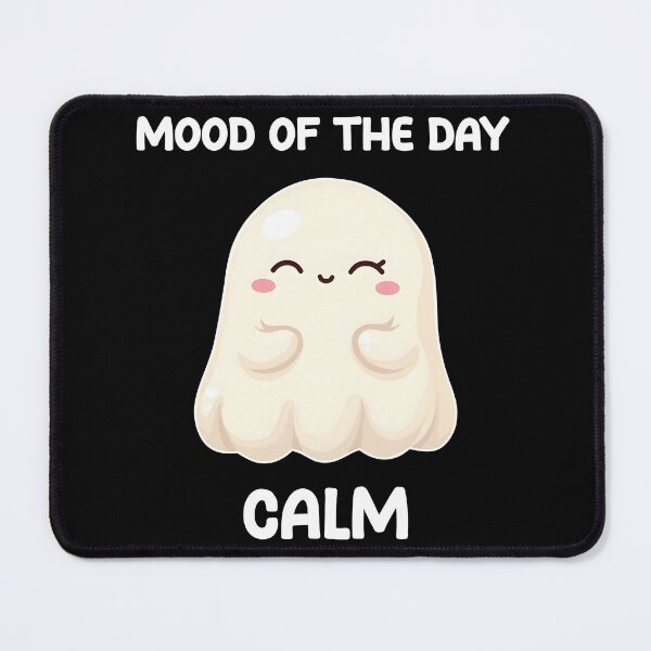 Item preview, Mood Of The Day Calm Cute Kawaii Ghost designed and sold by CraftedByDisha.