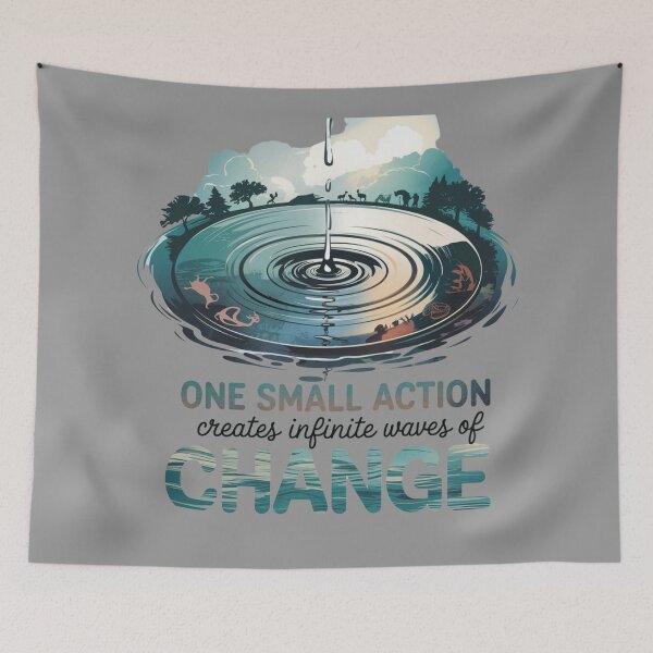 Item preview, Infinite Waves of Change – Ripple Effect Inspirational Design designed and sold by pnidesign.