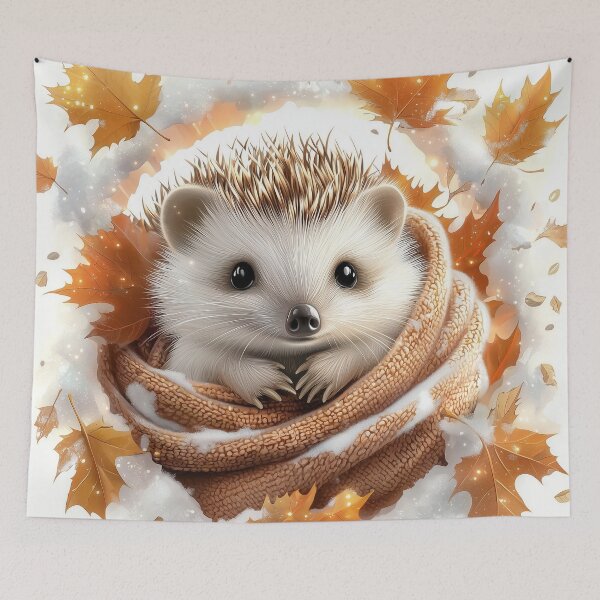 Item preview, Hedgehog in a Knitted Blanket designed and sold by silp159.