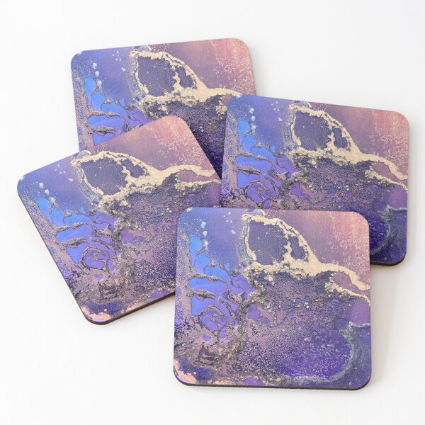 Item preview, Alcohol ink design purple & gold designed and sold by MistyHazeArt.