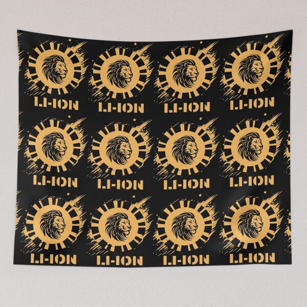 Item preview, Lion Head Yellow Paint Splash Li-ION designed and sold by ToxiCool.