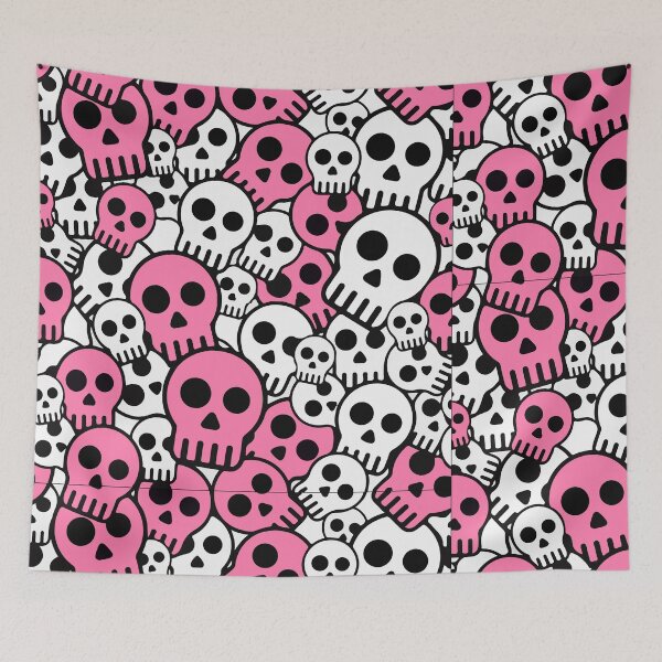 Item preview, Pink Gothic Chic Skull Print designed and sold by happygiftideas.